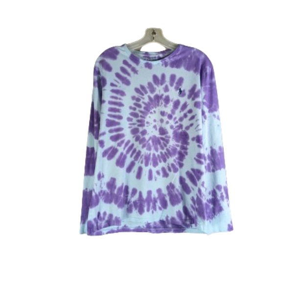 Polo Ralph Lauren Other - Polo Ralph Lauren Shirt Size L Blue/Purple Tie Dye Long Sleeve Casual Crew Men's